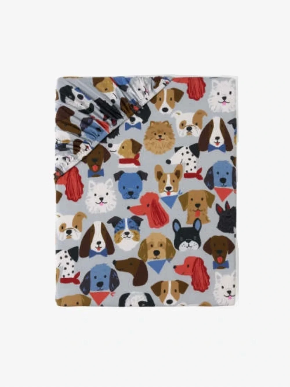 🐶Little Sleepies Gray Puppy Parade Crib Sheet